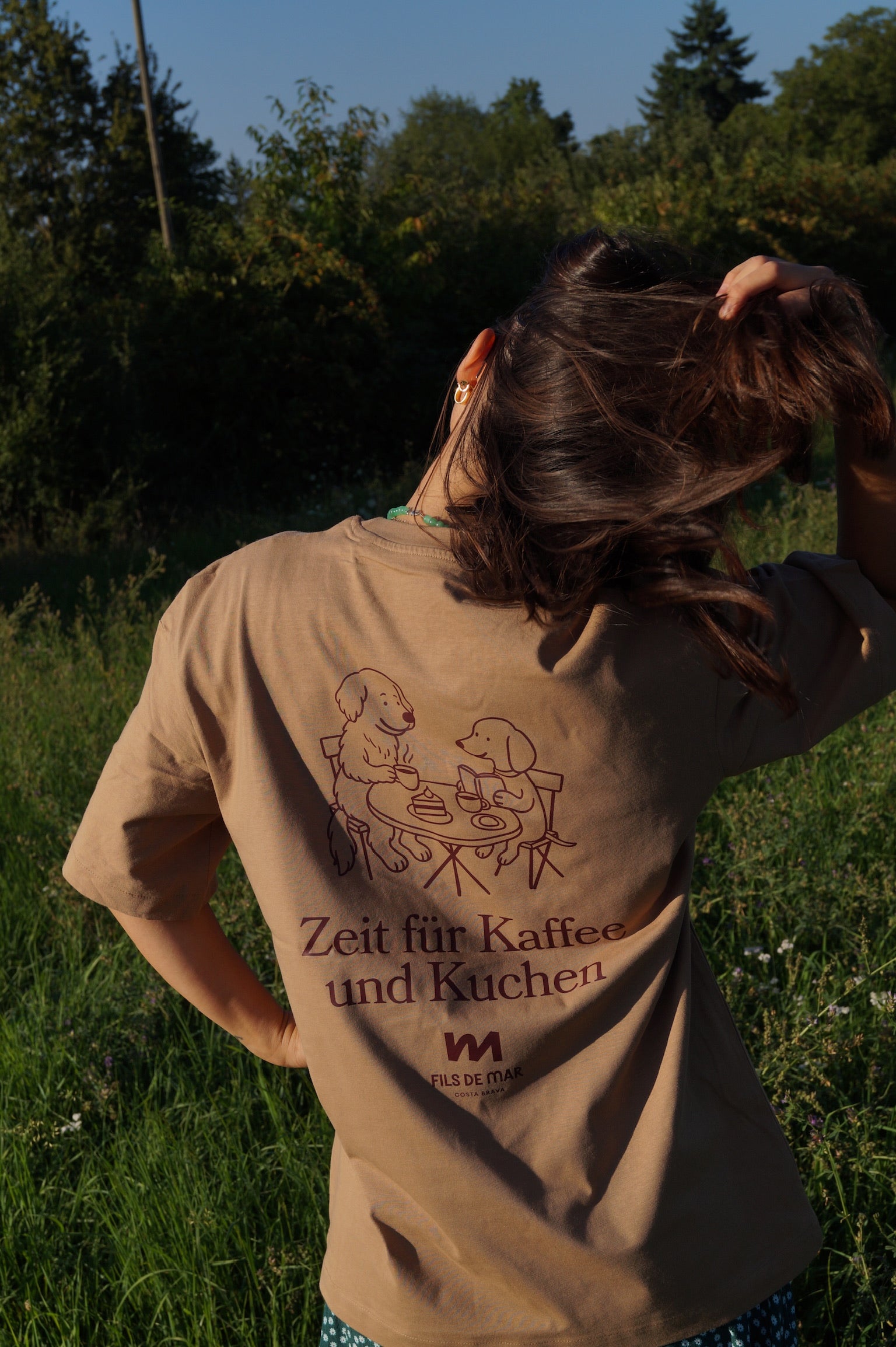 Oversized T-Shirt - Zeit für Kaffee und Kuchen