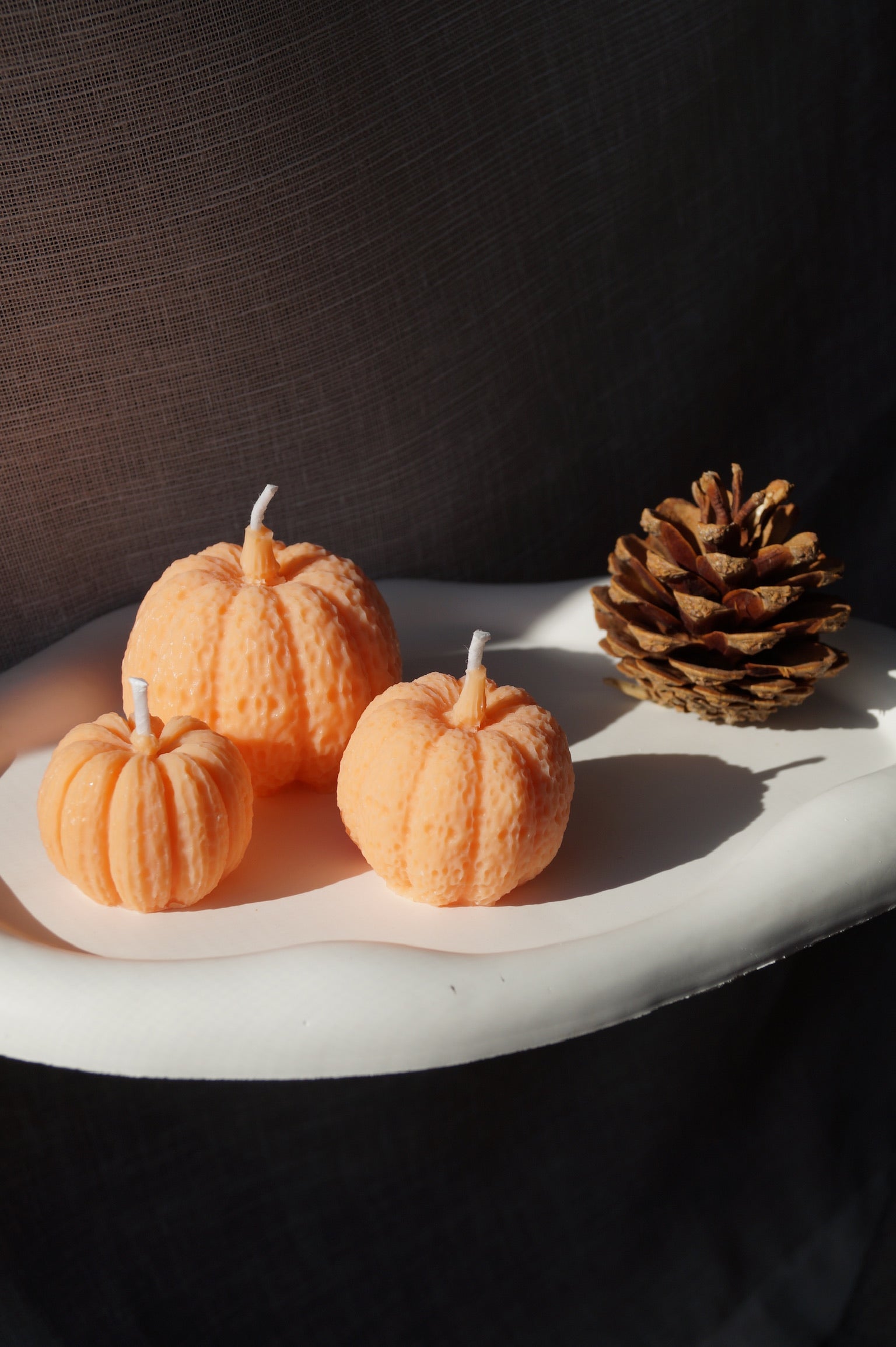 Kürbis Kerzen Set