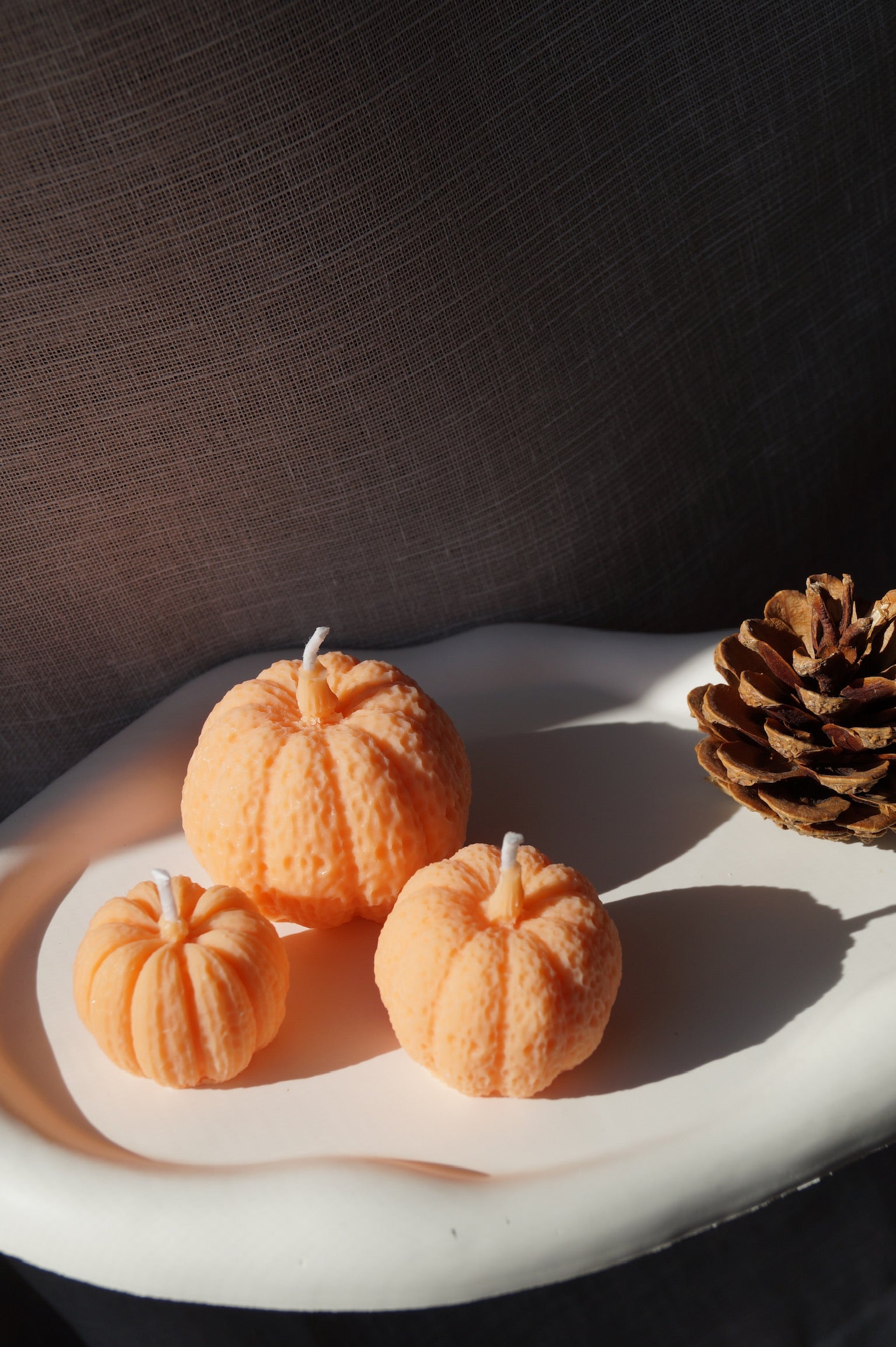 Kürbis Kerzen Set
