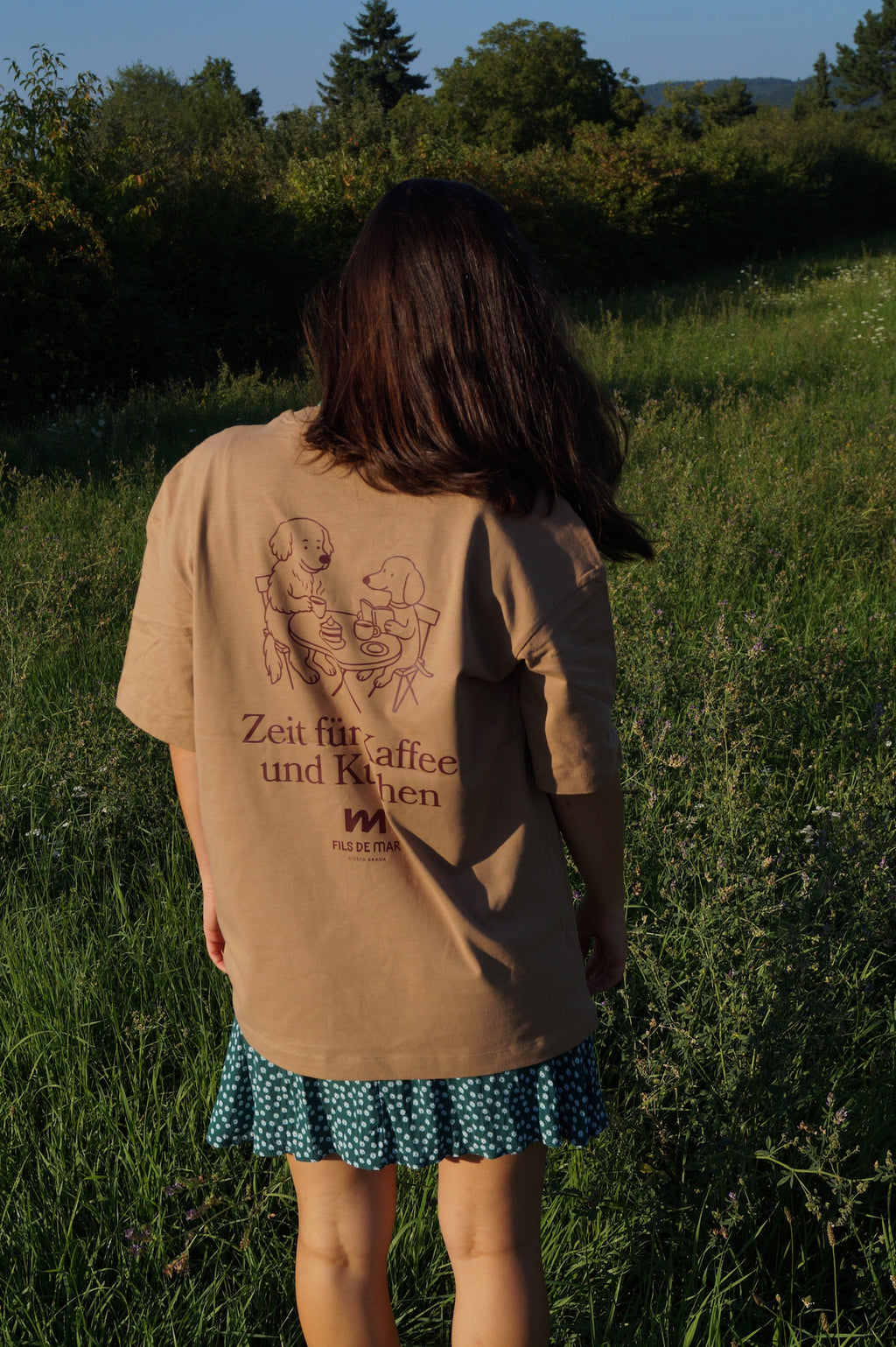 Oversized T-Shirt - Zeit für Kaffee und Kuchen