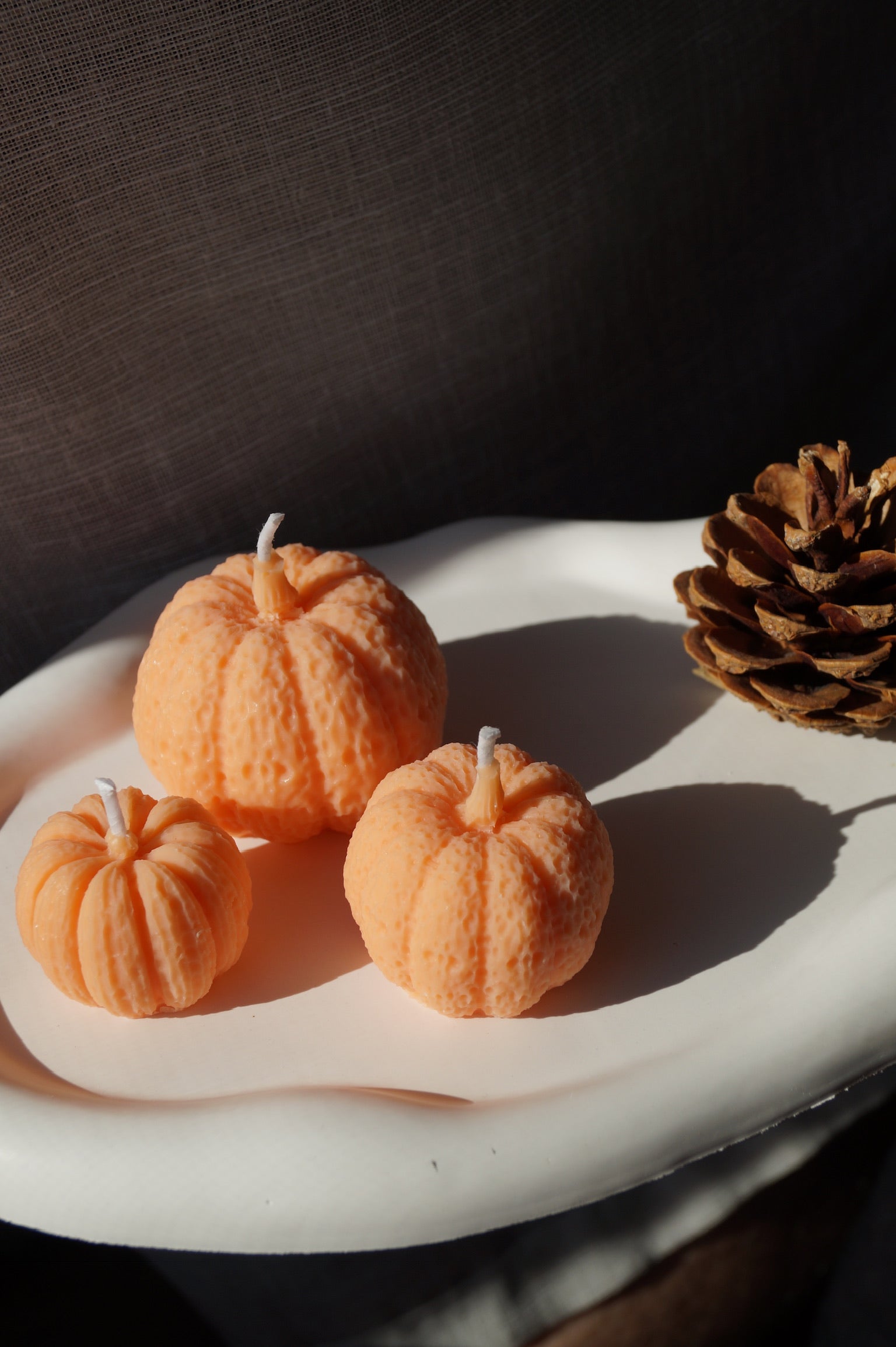Kürbis Kerzen Set